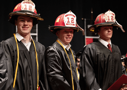 Fire Service Students at Graduation