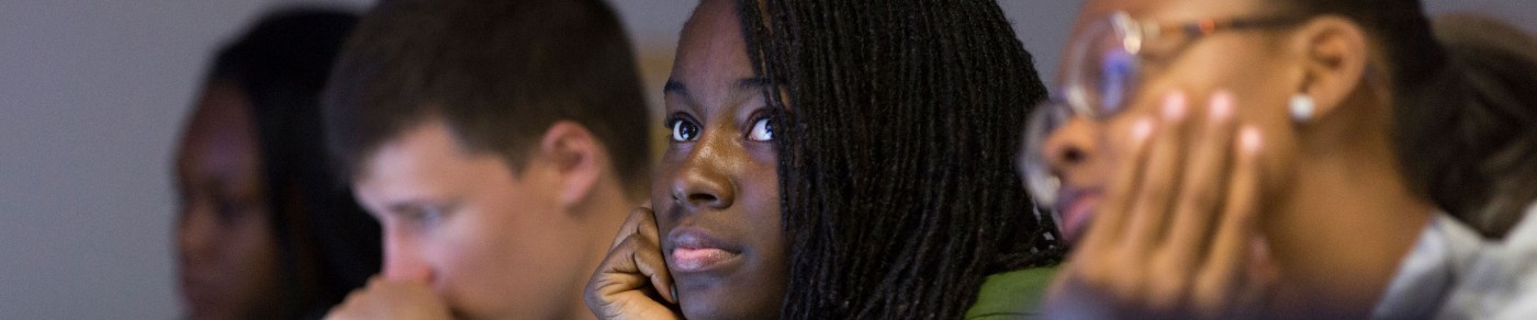 Students listening during class