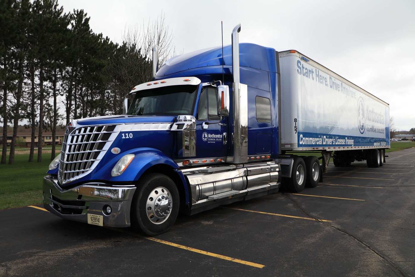 Semi Truck parked in lot